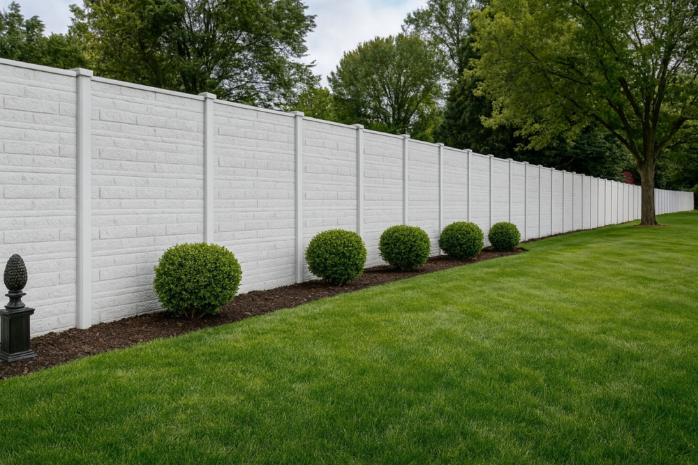 Betonschutting Rotsmotief Grijs