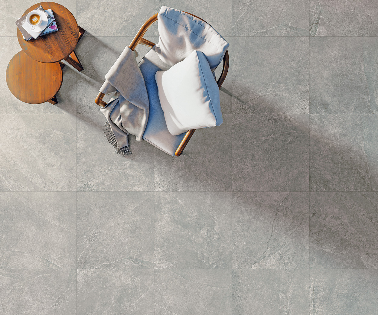 GeoCeramica Pointer 60x60x4 cm Ipanema Stormy Grey