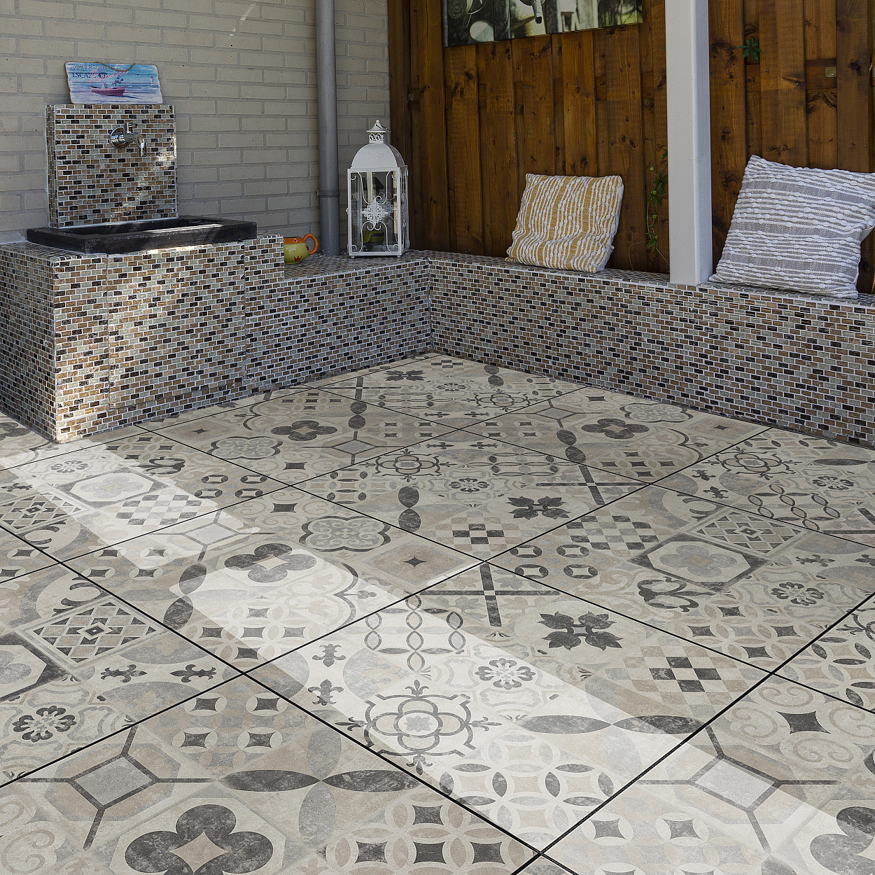 Actietegel Keramiek op Beton 60x60x4 cm Style Decor Sabbia