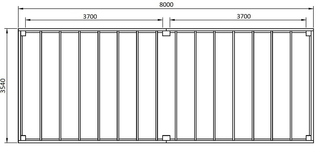 JWOODS Buitenverblijf XL Modern 800x354 cm