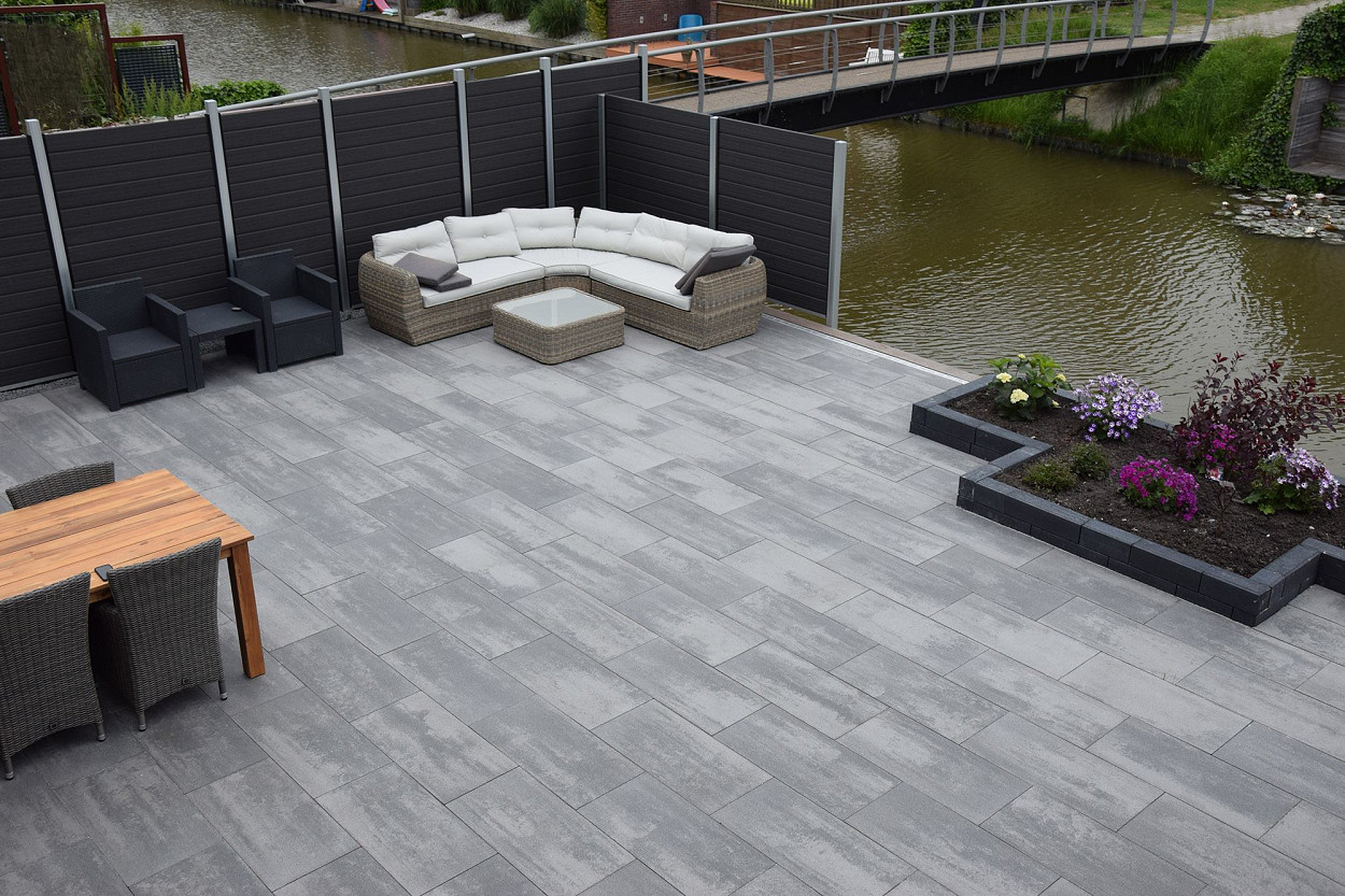 Restpartij Edam: Ca. 3.6 m2 GeoColor 3.0 Tops 80x40x4 cm Lakeland Grey