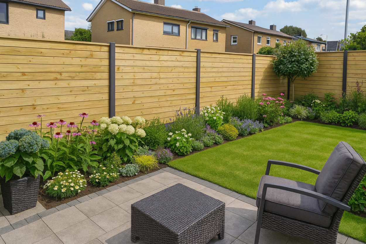 Stapelset blokhutprofiel (16x) groen geïmpregneerd grenen 2,8x12,7x180 cm