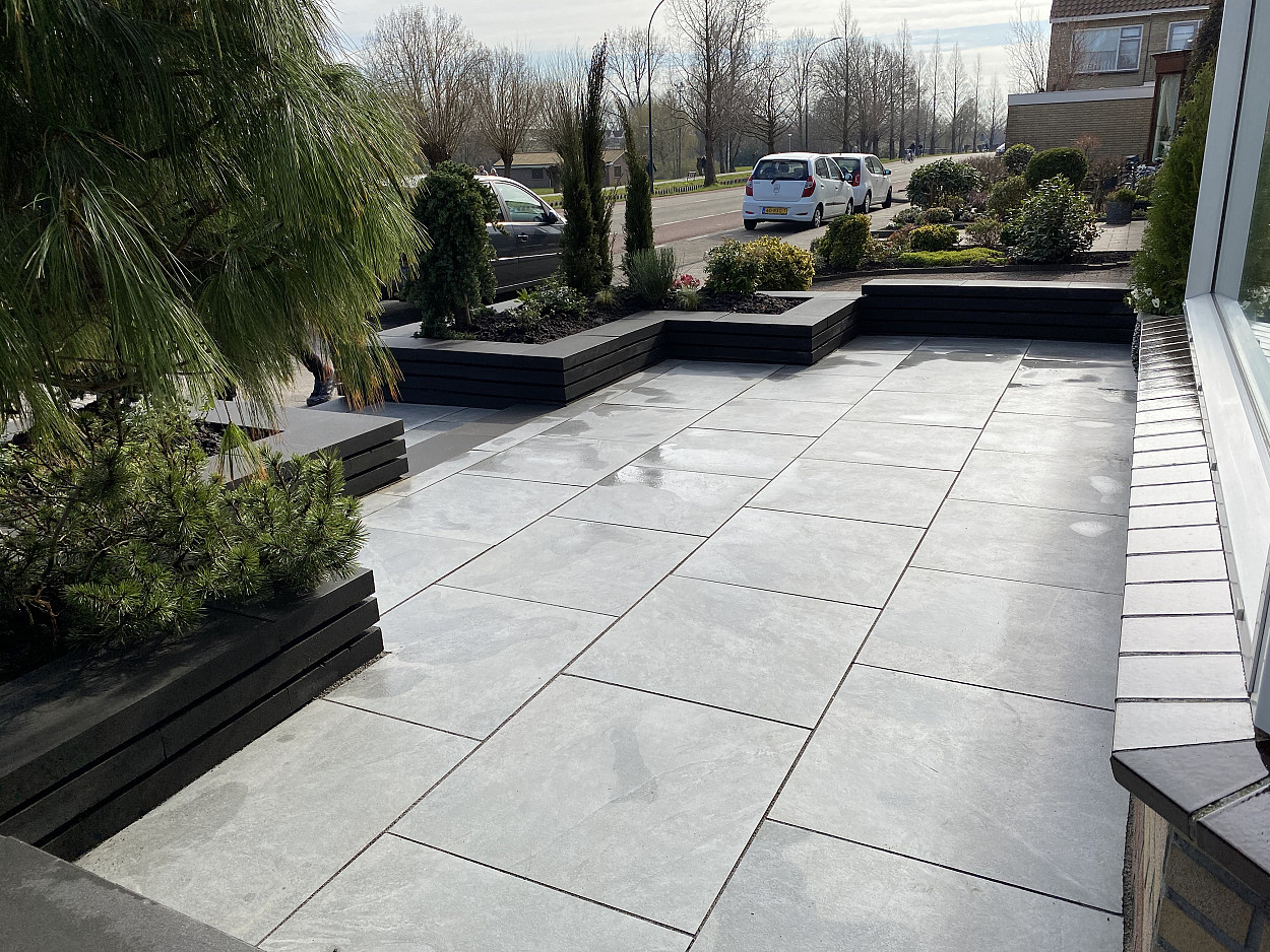 Actietegel keramiek op beton 60x60x4 cm Slate Design Grey