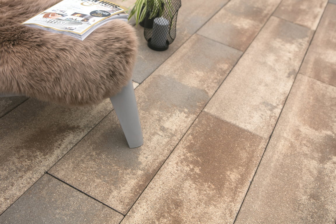 Restpartij Almere: ca. 15,3m2 GeoColor 3.0 120x30x6 Sepia Brown