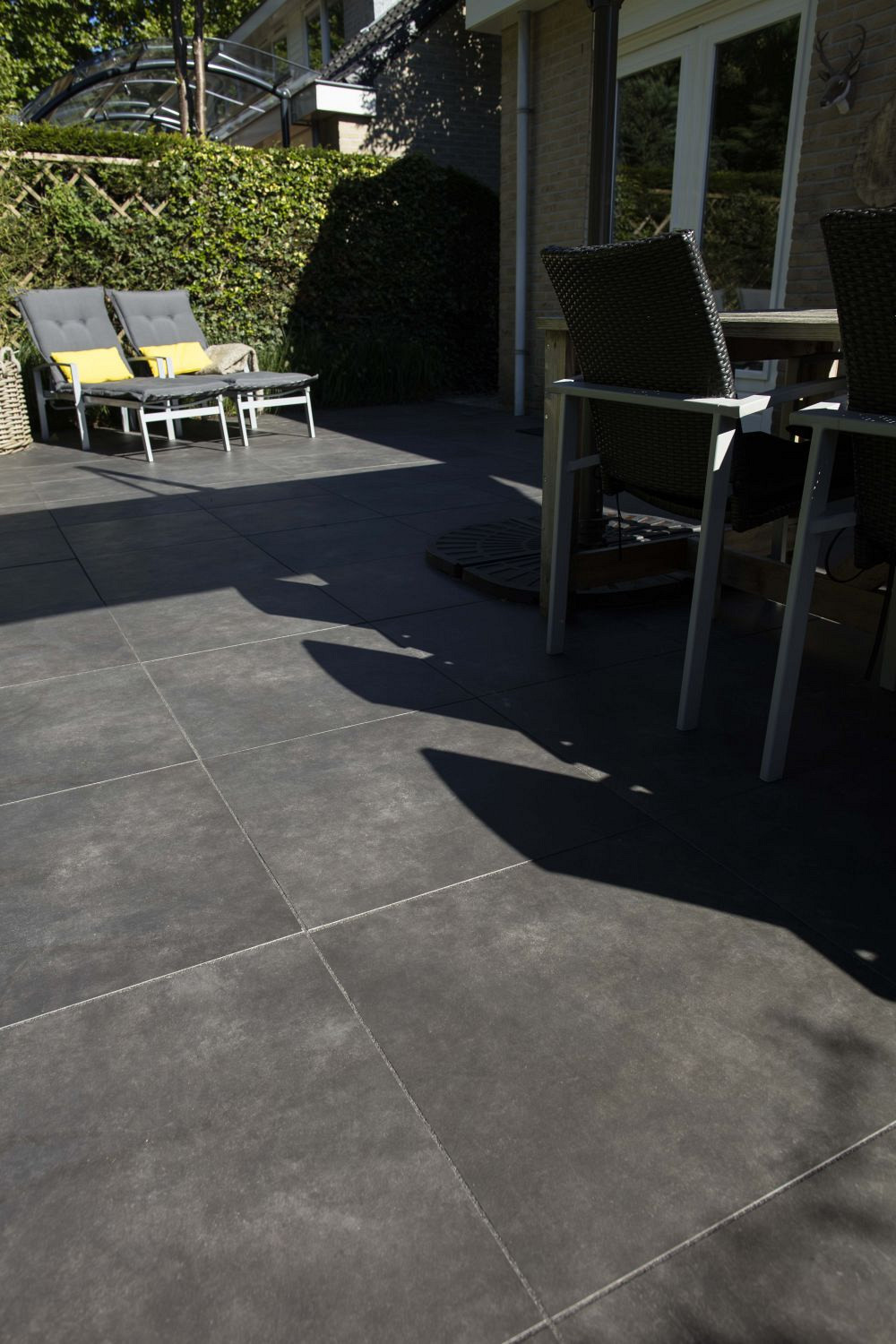Outletpartij Edam: Actietegel Keramiek op Beton 60x60x4 cm Cendre Feu