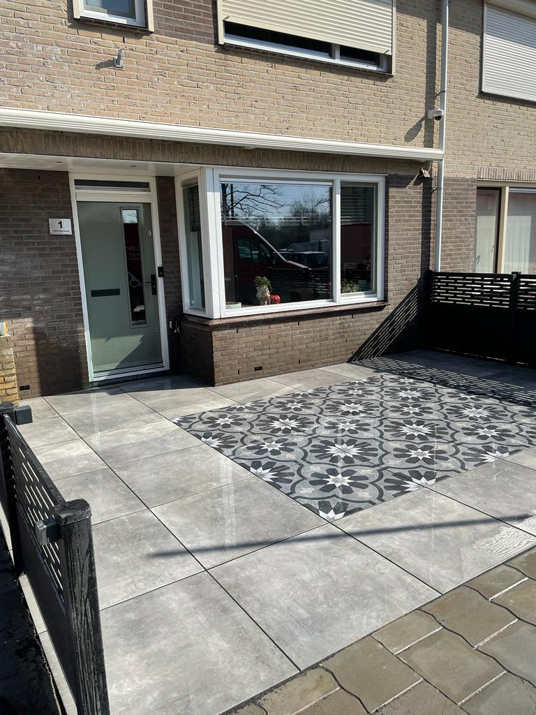 Actietegel keramiek op beton 80x80x4 cm Ambienti Greige