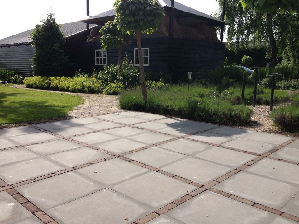 Betontegels 50x50x4 cm Grijs met facet