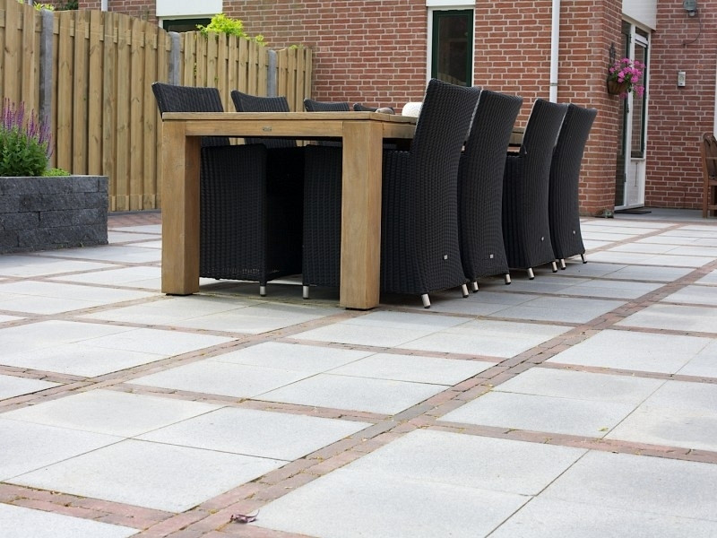 Betontegels 50x50x4 cm Grijs met facet