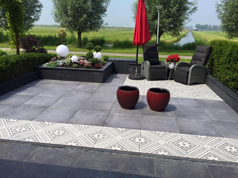 GeoCeramica 60x60x4 cm ConCreet Black