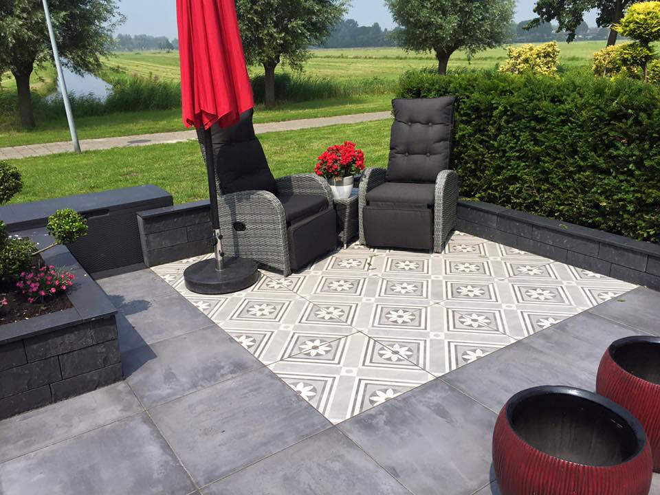 GeoCeramica 60x60x4 cm ConCreet Black