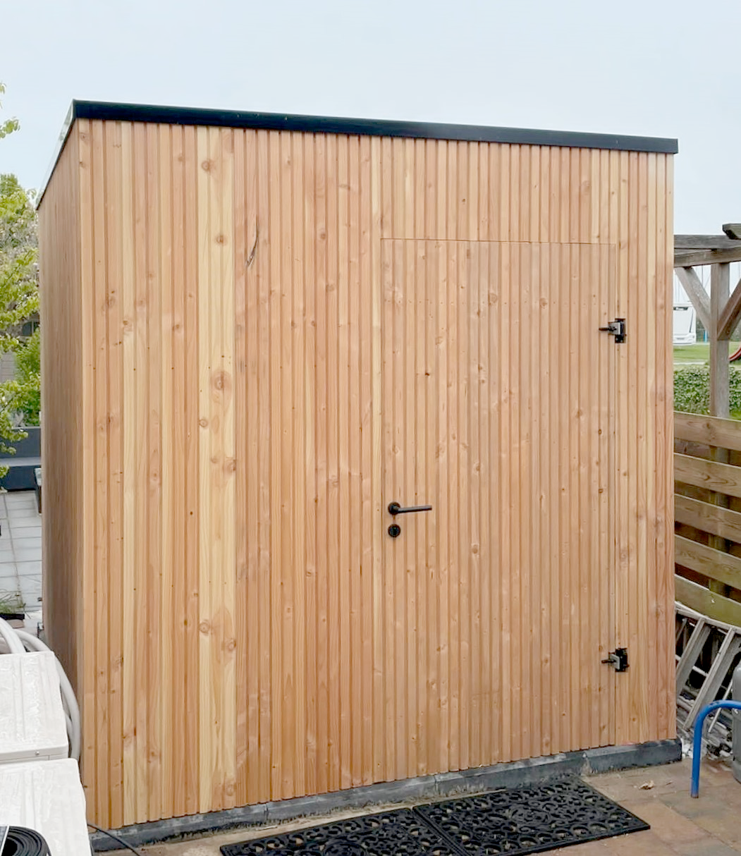 JWOODS Berging 144x196 cm, Geschaafd met verticaal triple rabat naturel