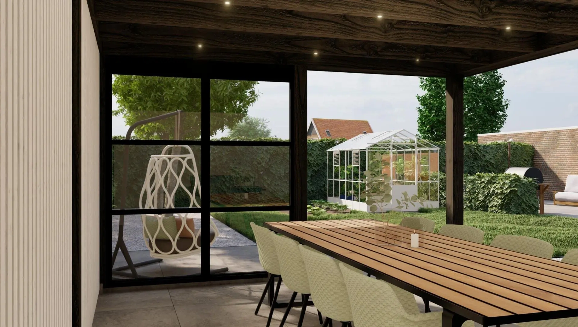 3615 platdak athene dakmaat 9725x4430 mm staandermaat 9520x4225 mm zwart wit  binnenzijde