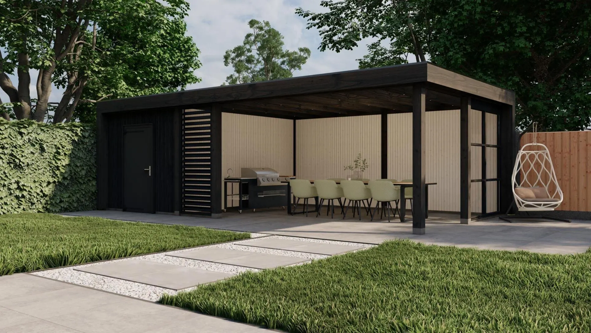 3615 platdak athene dakmaat 9725x4430 mm staandermaat 9520x4225 mm zwart wit  rechterzijde