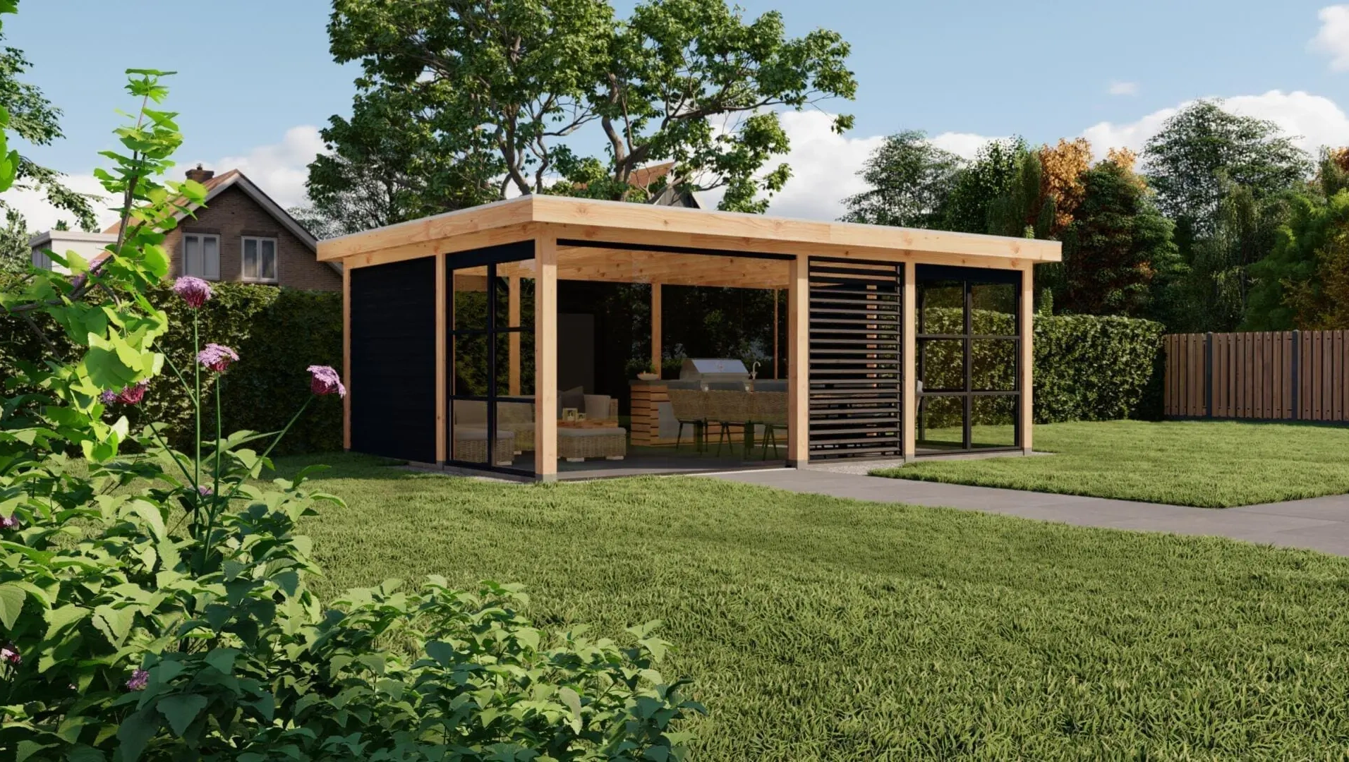 3641 buitenverblijf rome dakmaat 7510x5385 mm staandermaat 7020x4895 mm 1 1