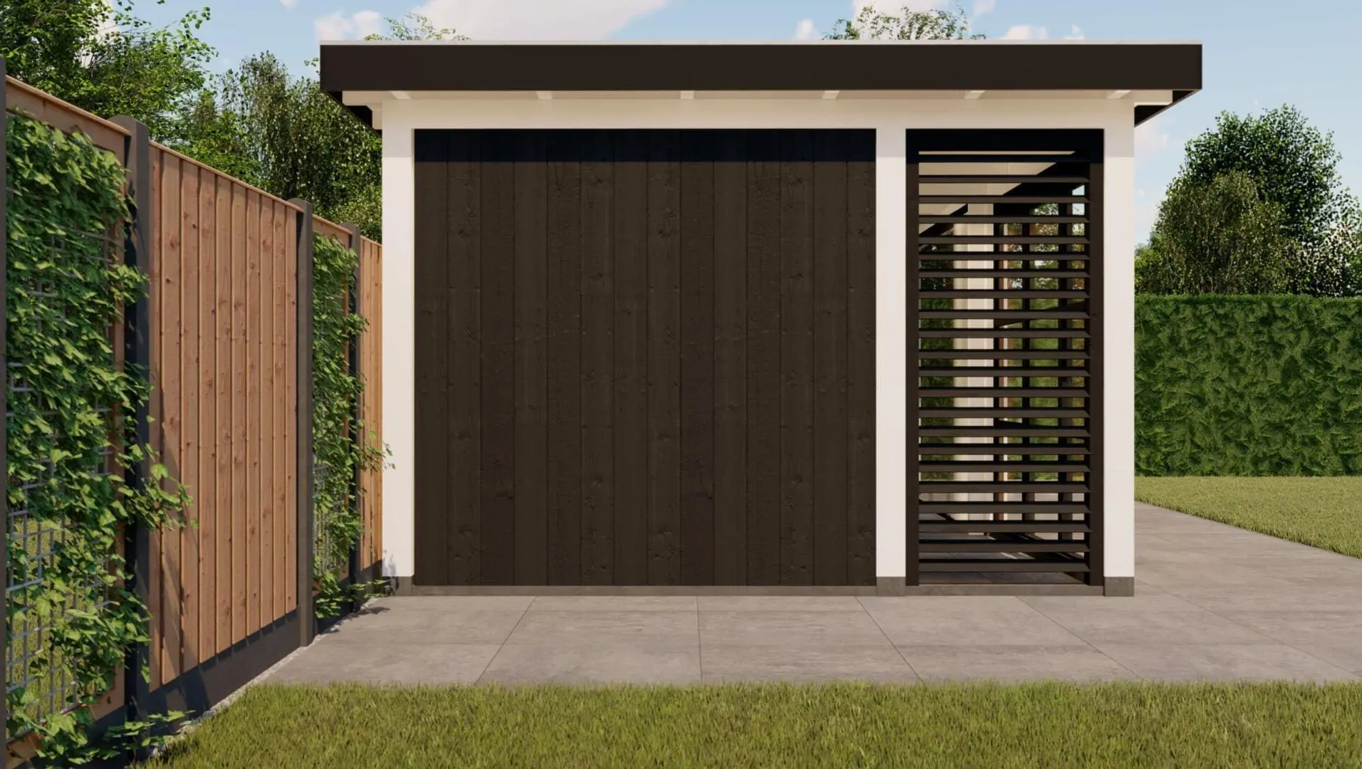 3642 buitenverblijf rome 8440x4210mm met steellook  linkerzijkant 1