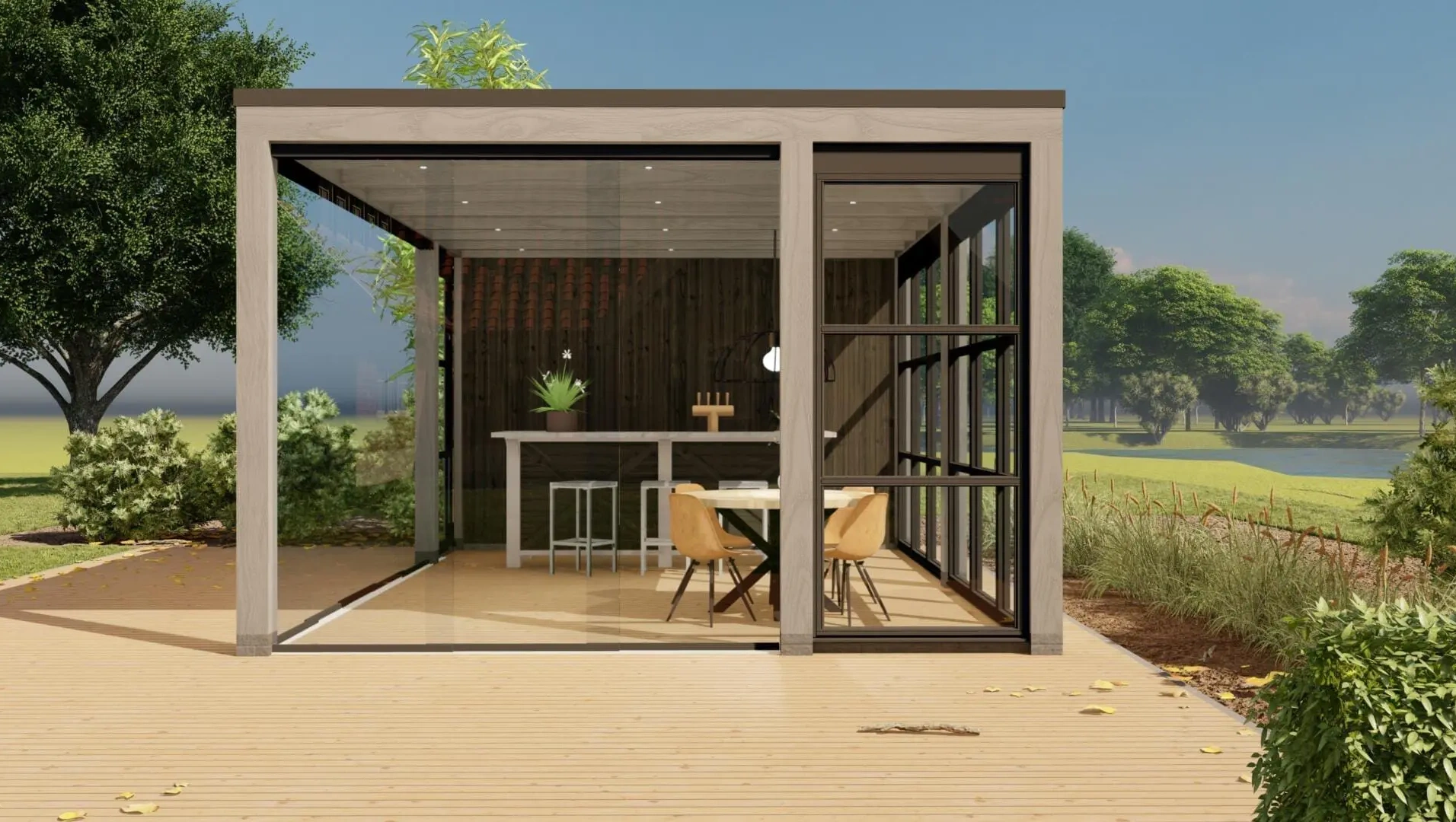 3655 buitenverblijf valencia 5410x3781 mm grijs zwart rechterkant