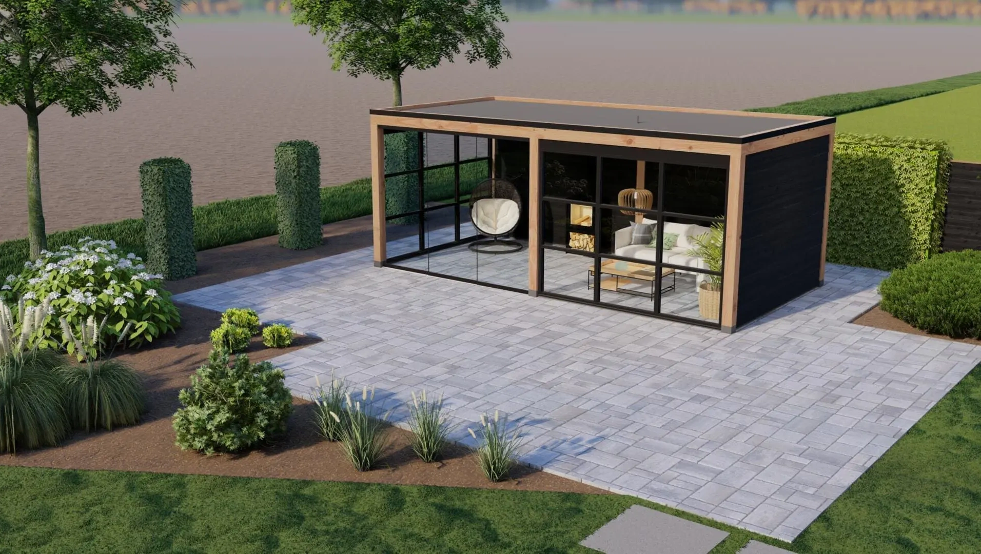 3656 buitenverblijf valencia 6395x3270 mm onbehandeld  van boven