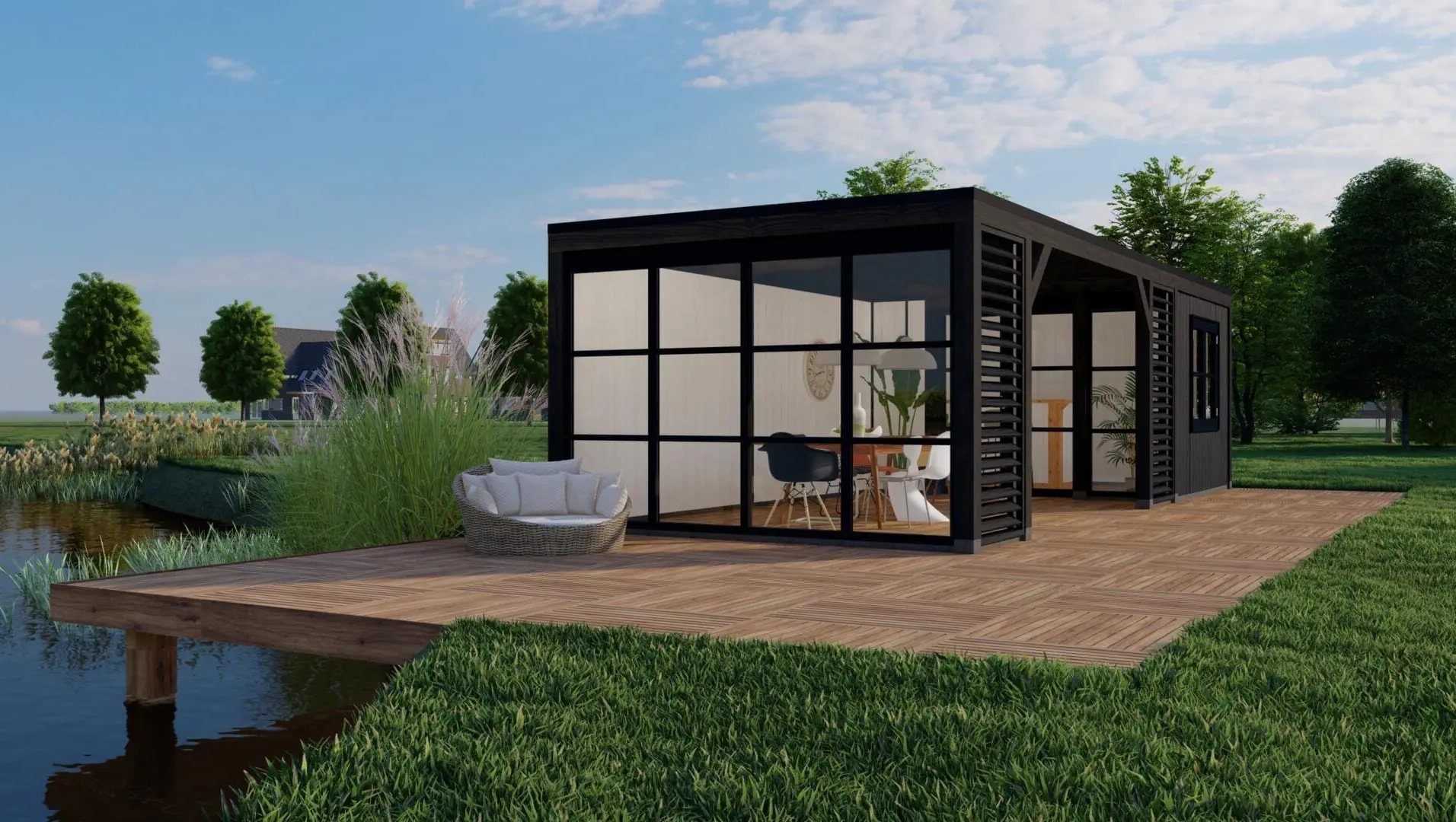 3659 platdak valencia dakmaat 9520x3770 mm staandermaat 9520x3770 mm ebben zwart  linkerzijde