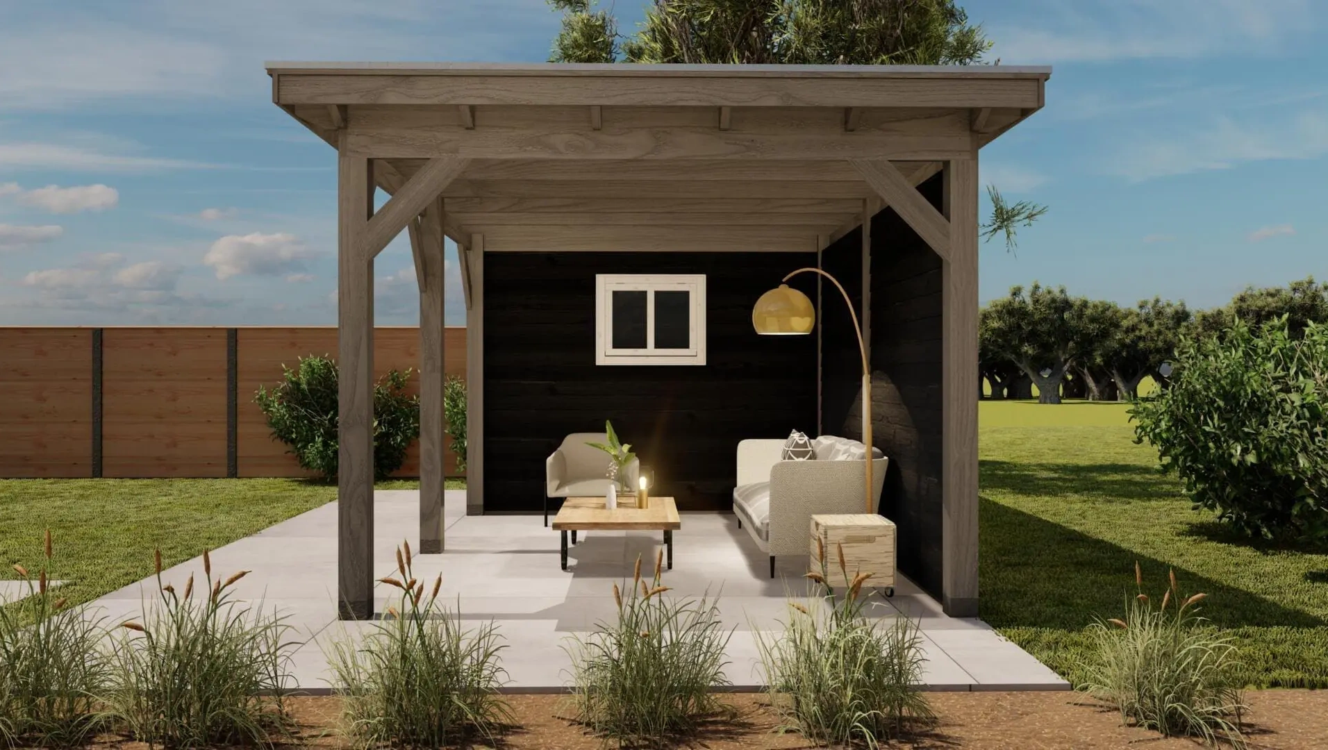 3681 buitenverblijf parijs l 5940x2980 mm grijs zwart rechterkant 1