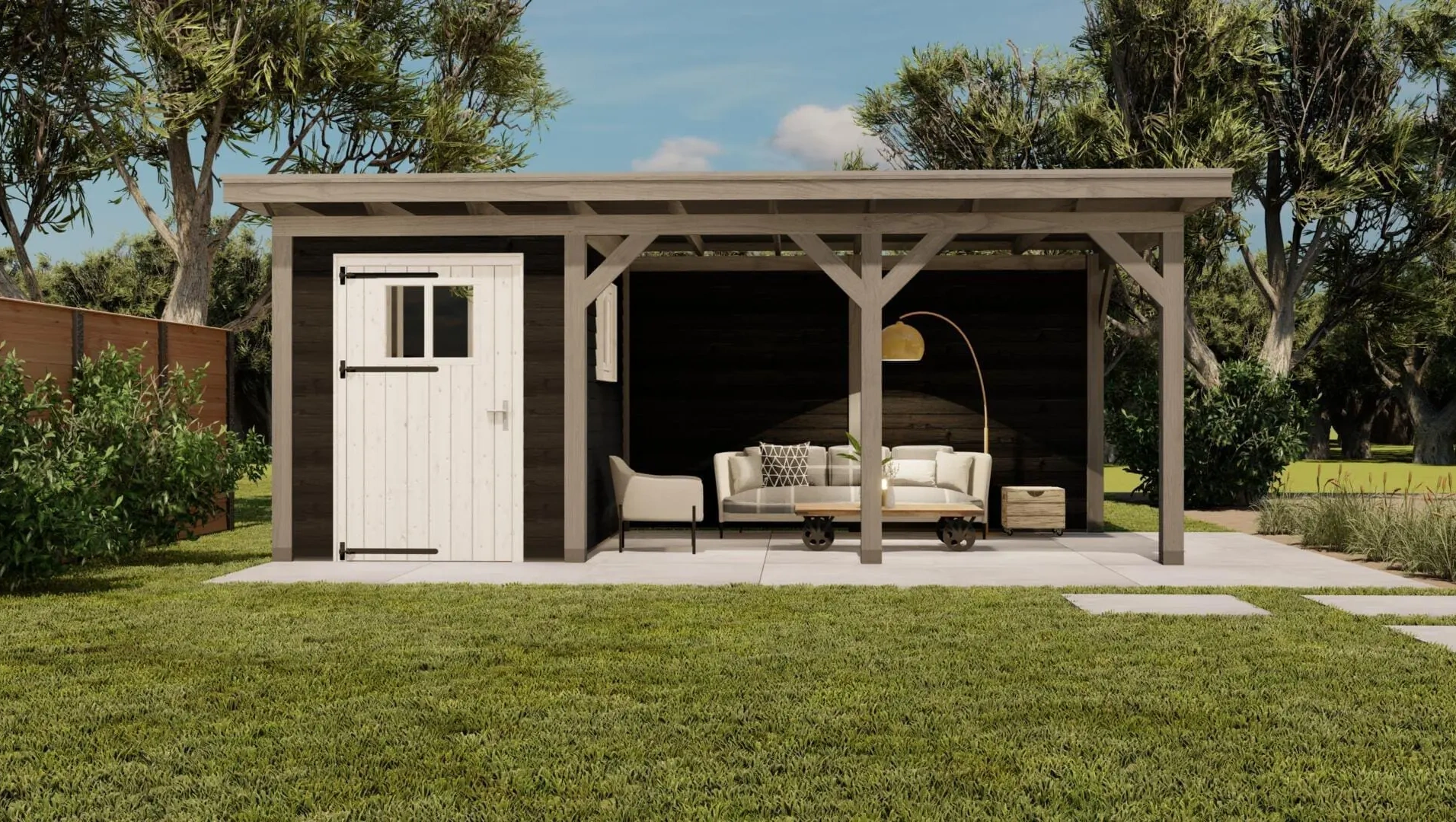 3681 buitenverblijf parijs l 5940x2980 mm grijs zwart vooraanzicht 1