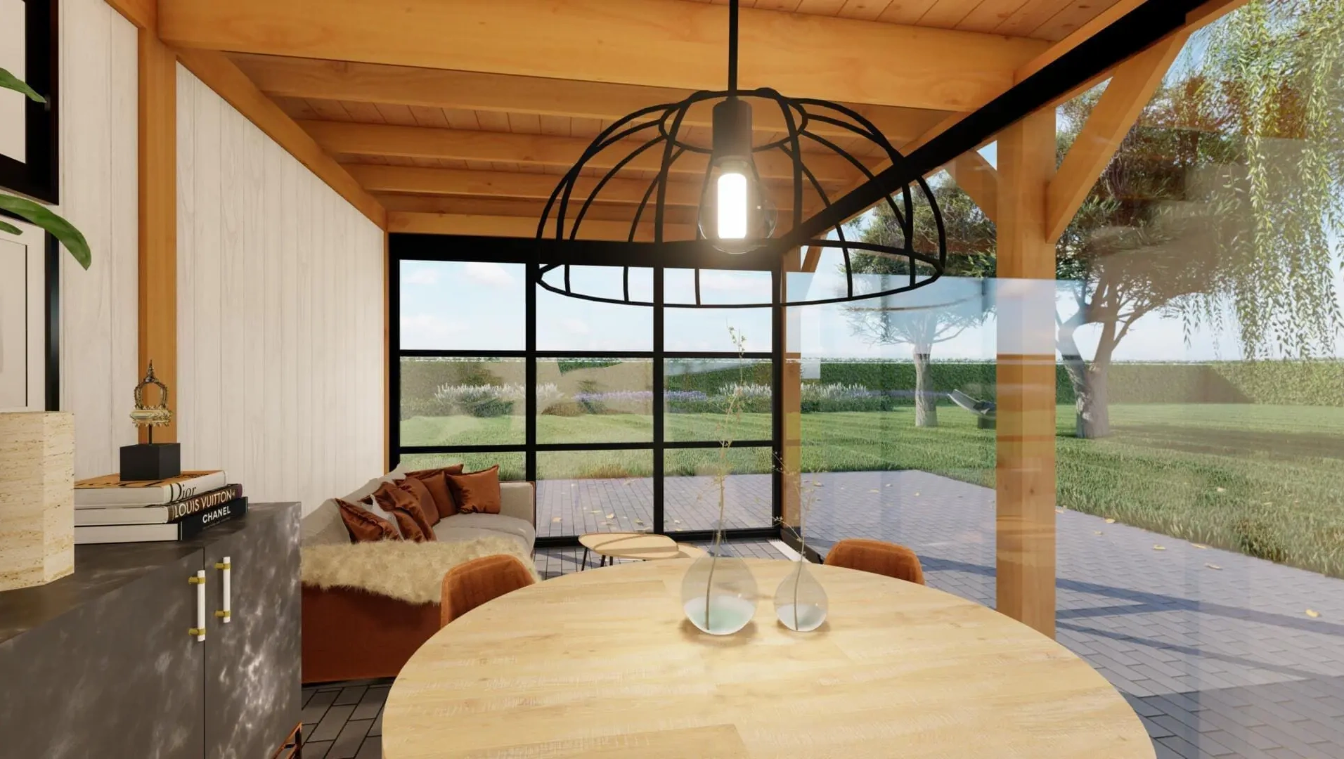 3682 buitenverblijf parijs l dakmaat 8560x3810mm staandermaat 8020x3270mm  binnenzijde