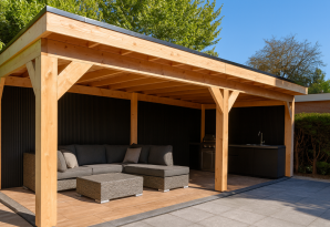 Nazorg blokhutten en overkapping