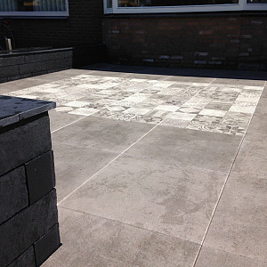 Outletpartij Edam: Designo 60x60x3 cm Flamed Grey