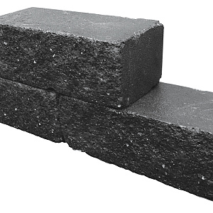 Restpartij Almere: Ca. 132 stuks Splitrocks 11x13x32 cm Getrommeld Antraciet
