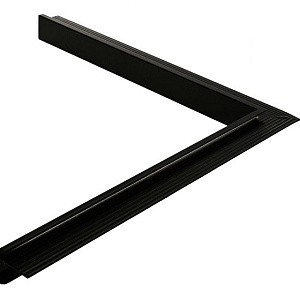 Daktrim 50/50x6/4,5 cm, binnenhoek zwart (bij l-vormige overkappingen)