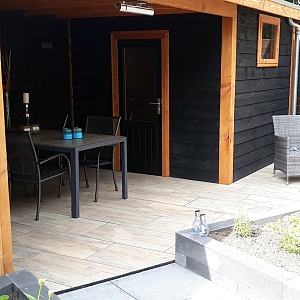 Outletpartij Actietegel Keramiek op Beton 45x90x5,8 cm Paduc Oak