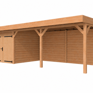 JWOODS Buitenverblijf 1000x300cm incl. berging 200(b), Geschaafd met zweeds rabat Naturel