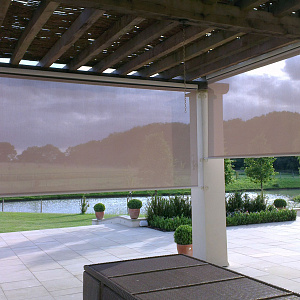 Vita Terrasscherm Zwart 255x120 t/m 200 cm Soltis 92 doek