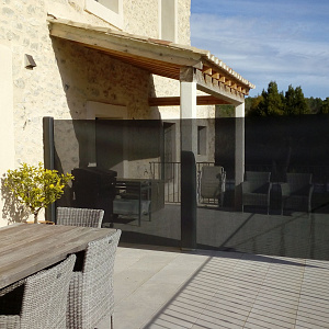 Vita Terrasscherm Zwart 255x351 t/m 400 cm Soltis 92 doek