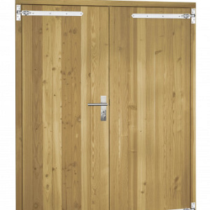 Douglas dubbele dichte deur incl. kozijn, 168 x 201 cm., groen geïmpregneerd