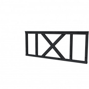 Douglas hekwerk met kruis geschaafd zwart geïmpregneerd 178,5x73 cm
