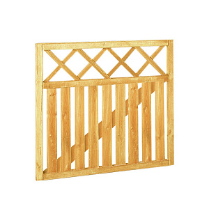 Rechthekpoort met trellis geschaafd groen geïmpregneerd grenenhout 100x90 cm