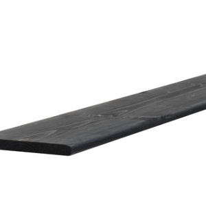 Grenen geschaafde plank 1,5x14x180 cm, Zwart gedompeld