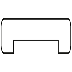 Afdeklat met sponning (6,2 cm) geschaafd vuren 1,9x9,6x181,5 cm