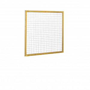 Grenen betonijzertrellis met maas 7,5x7,5 cm, in raamwerk 4,5x7 cm, 180x180 cm.