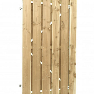 Jumbodeur vuren met stalen frame 100x200cm, recht verticaal