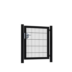 Hillfence metalen enkele poort Premium-line, 100x100 cm, zwart