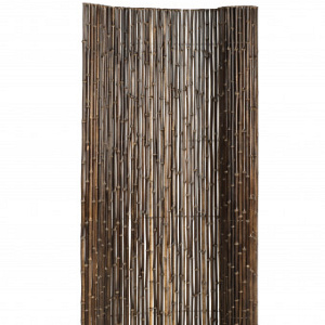 Bamboescherm op rol, zwart, 180 x 180 cm.
