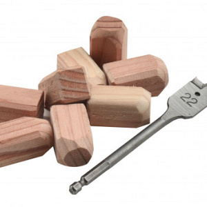 Douglas doken 2,2 x 2,2 x 4,5 cm., onbehandeld (per 24 stuks)