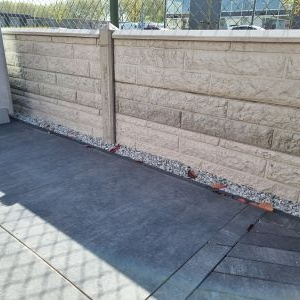 Beton Onderplaat 20x3.5x184 cm, Grijs Rotsmotief