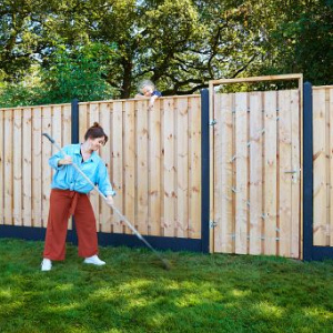 Beton korte eindpaal 10x10x190cm tbv scherm van 90cm