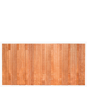 Tuinscherm Dronten geschaafd onbehandeld hardhout 21-planks 180x90 cm