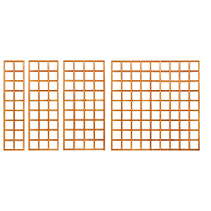 Trellis recht 180x180 cm onbehandeld geschaafd hardhout