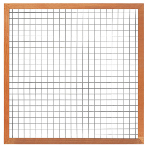 Gaaselement 180x180 cm met kader 4,4x6,8 cm onbehandeld hardhout