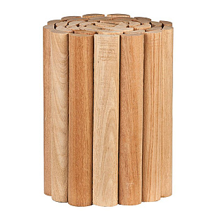Hardhouten rolborder onbehandeld Ø5x30x180 cm