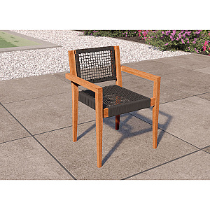 Stoel Toledo onbehandeld, geschaafd teak 56x52x80 cm